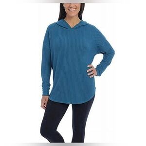 NEW Chaser Women’s Waffle Thermal Hoodie in Teal Sz S